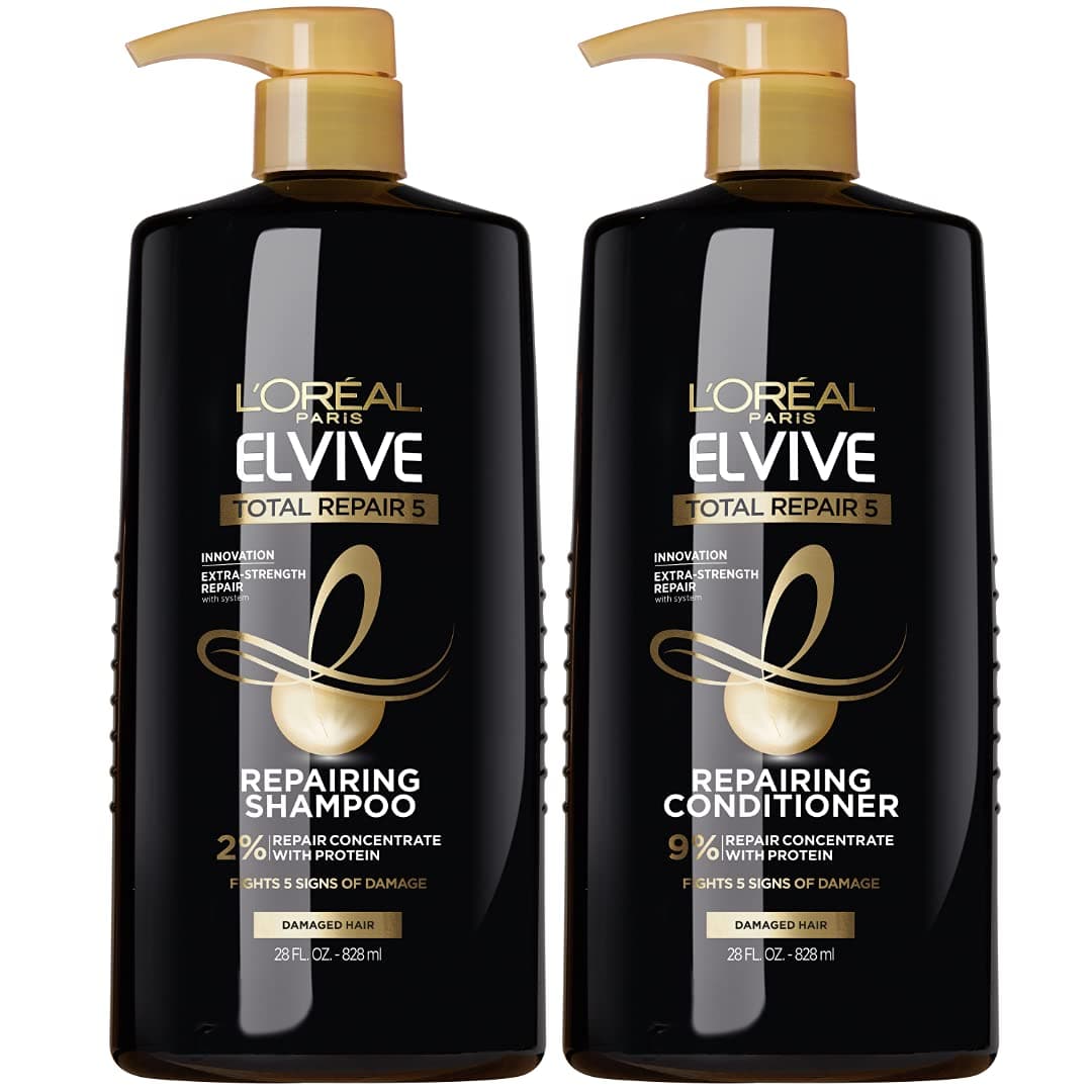  L'Oreal Paris Elvive Total Repair 5 Reparierendes Shampoo und Spülung für geschädigtes Haar, 28 Unzen (2er-Set) 