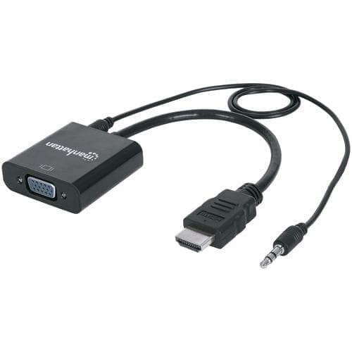  Manhattan Hdmi Am-VGA+ Audiokonverterkabel (Packung mit 1 Stück) 