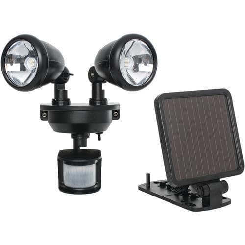  Maxsa Innovations Solarbetriebener Dual-Head-LED-Sicherheitsscheinwerfer (schwarz) (Packung mit 1 Stück) 