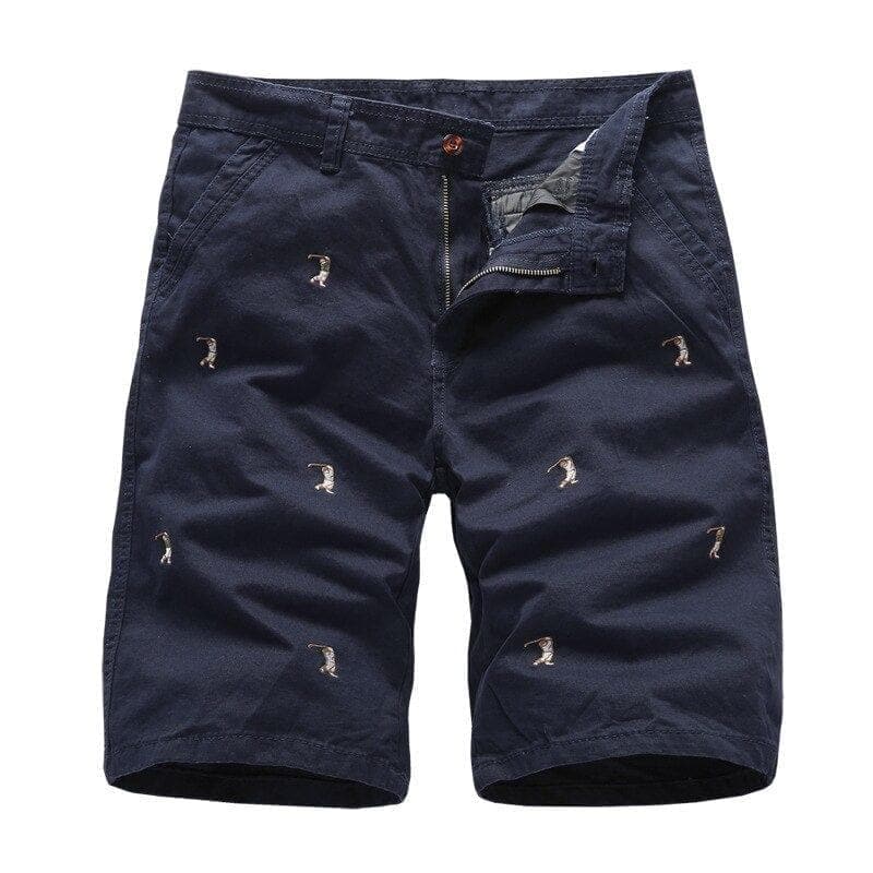  Cargo-Shorts für Herren, Stickerei, 100 % Baumwolle, Shorts für Herren, lässige Cargo-Shorts 