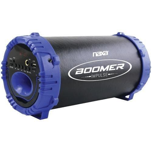  Naxa Boomer Impulse Led Bluetooth Boom Box (blau) (Packung mit 1 Stück) 