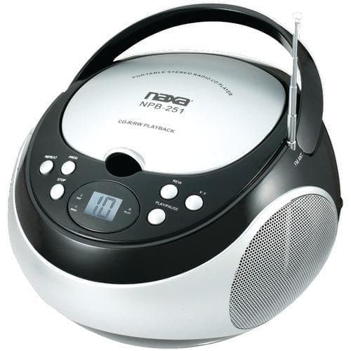  Naxa tragbarer CD-Player mit AM- und FM-Radio (schwarz) (1 Stück) 