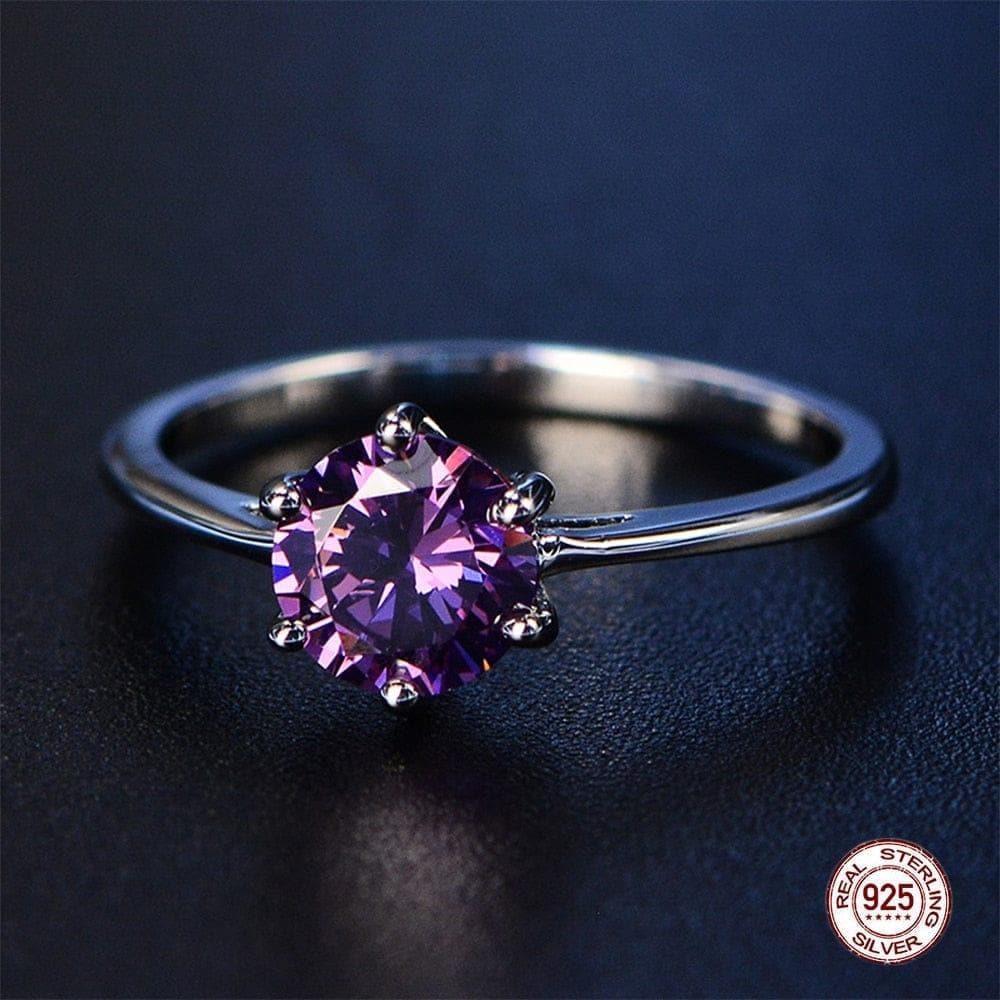  Neuer Aquamarin-Ring Modischer blauer Saphir-Ring Silber 925 Schmuck Amethyst-Edelstein-Ring Silber-Verlobungsringe für Frauen 