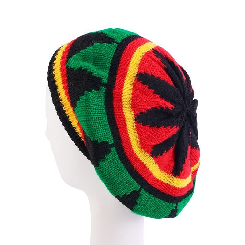  Neue Frauen Hip Hop mehrfarbig gestreifte Mütze Bob Marley Reggae Fashion New Wool Rainbow Beanie Jamaican Bonnet Skullies Caps 