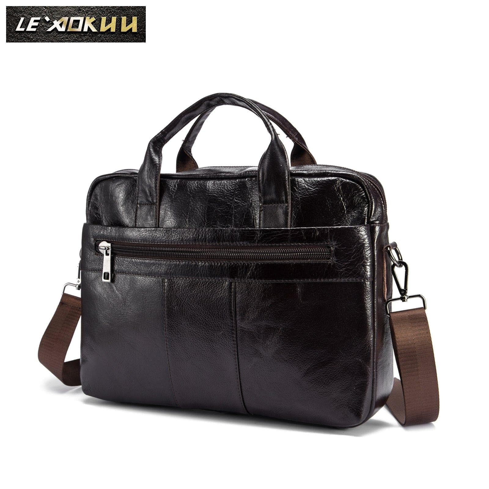  Oil Waxy Leather Coffee Design Business Aktentasche 15" Laptop Dokumententasche Fashion Attache Messenger Bag Tote Portfolio 9022 