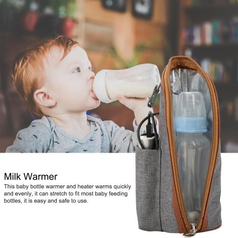  Tragbare Babywärmer Flaschenhalter USB Heiztaschen Reisebecher Babyflasche Säuglingsmilchflasche Heiztasche Babyfütterung 