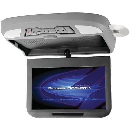  Power Acoustik 10.2" Schwenkbares DVD-Entertainment-System zur Deckenmontage mit IR &amp; UKW-Sender & amp; 3 austauschbare Skins (Packung mit 1 Stück) 