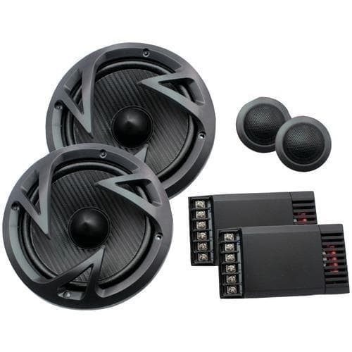  Power Acoustik Edge-Serie 6,5" 500-Watt-2-Wege-Komponenten-Lautsprechersystem (Packung mit 1 Stück) 