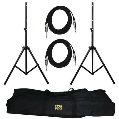  Pyle Pro Hochleistungs-Pro-Audio-Lautsprecherständer & amp; 1 und 4&#039;&#039; Kabelsatz (Packung mit 1 Stück) 