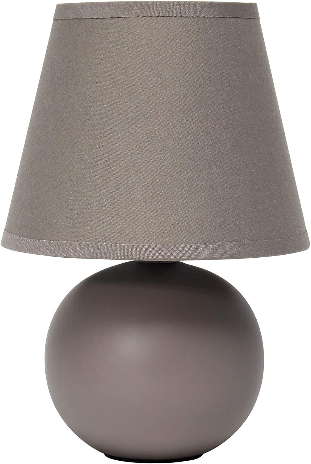  Simple Designs LT2008-GRY Mini-Keramikkugel-Tischlampe, grau 