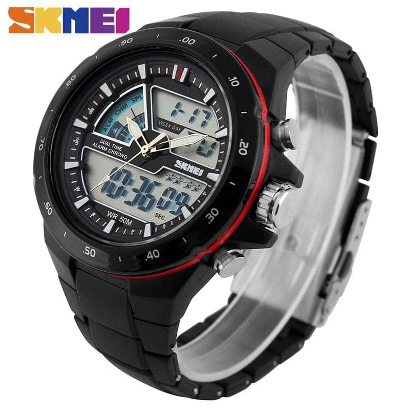  SKMEI 1016 Sportuhr Männer Mode Lässig Wecker Wasserdicht Military Chrono Dual Display Armbanduhren Relogio Masculino 