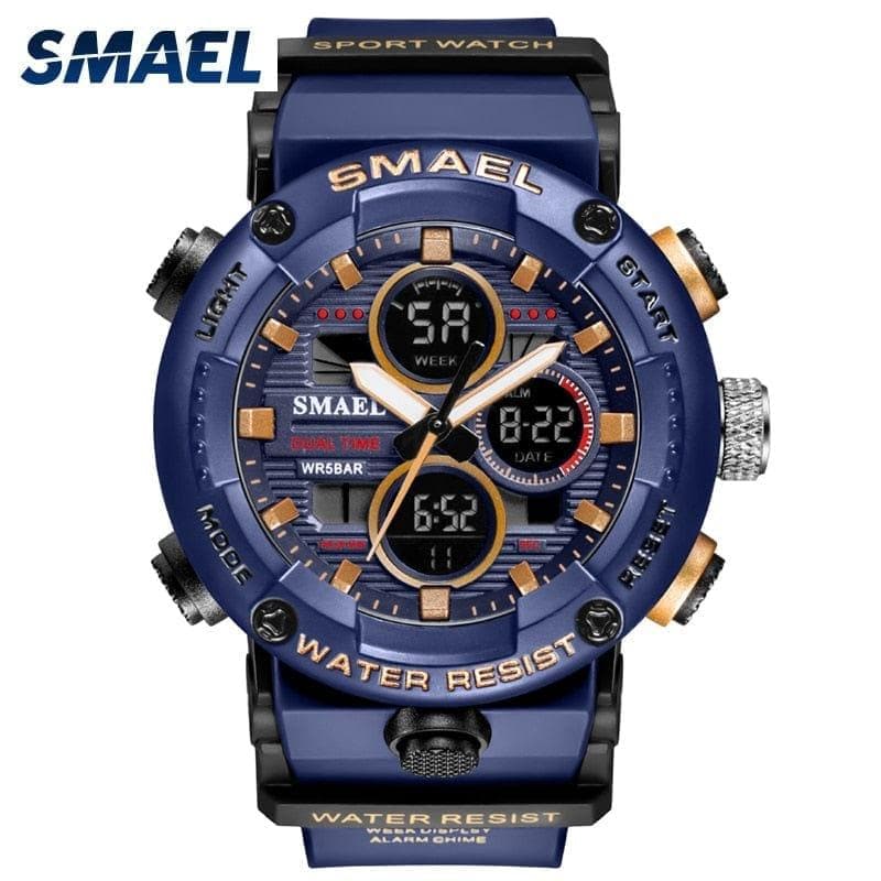  SMAEL 8038 Sportuhr Herren wasserdicht LED Digitaluhr Stoppuhr Big Dial Clock für Herren 8038 relogio masculino Herrenuhr Quarz 