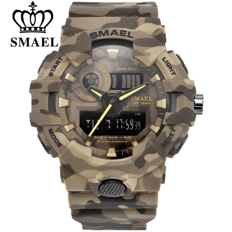  SMAEL Sportuhr 1642-1 & 8001 Militäruhren Herren Army Digital Writwatch LED 50m wasserdichte Herrenuhr Man Watch Gift Colcks Kostenloser Versand 