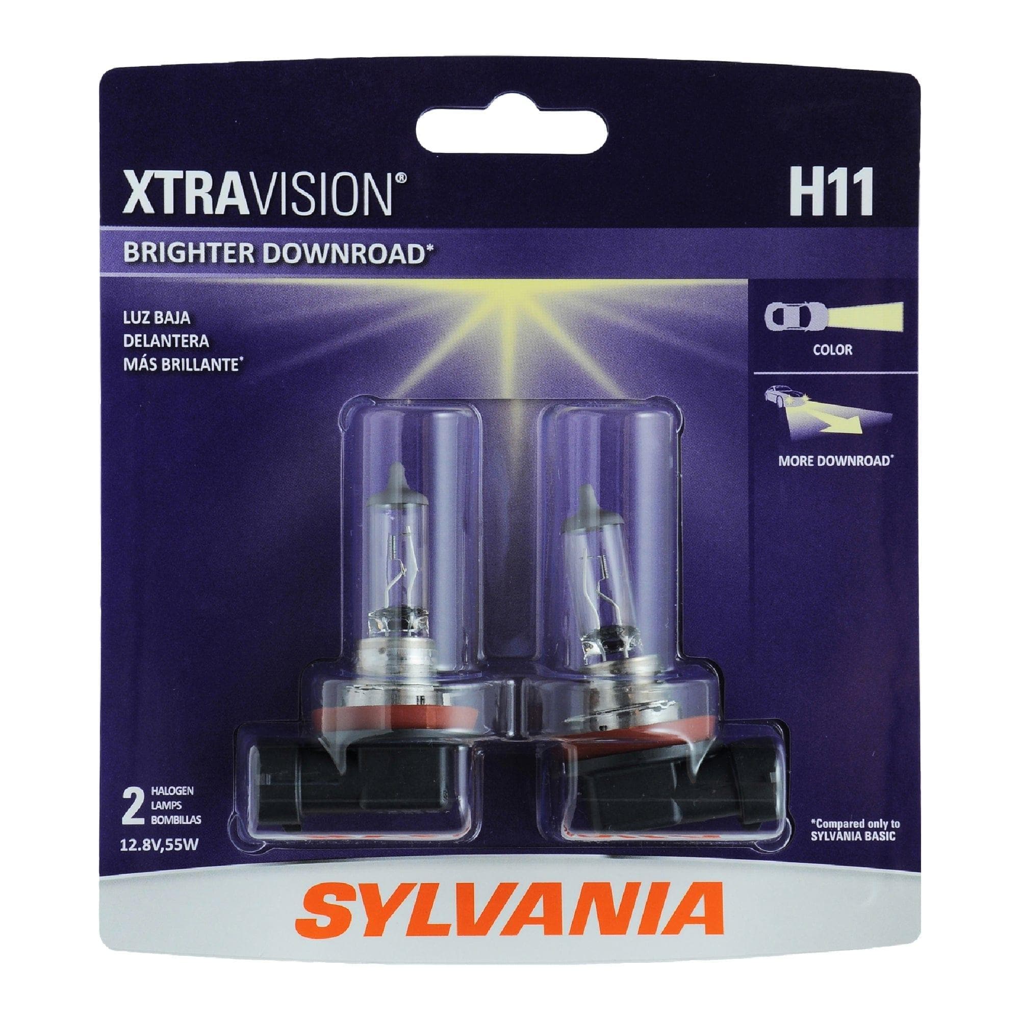  Sylvania H11 XtraVision Halogen-Scheinwerferlampe, 2 Stück 