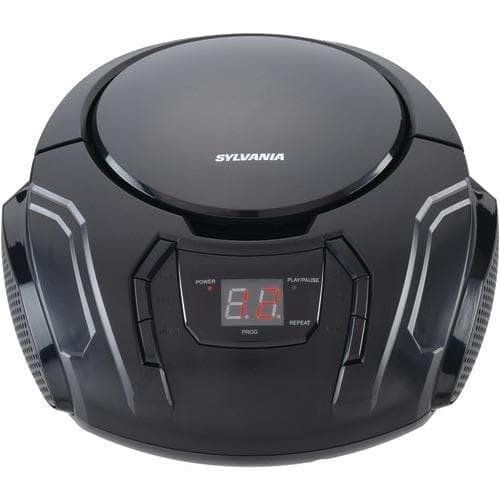  Sylvania Tragbarer CD-Player mit AM- und FM-Radio (schwarz) (1 Stück) 