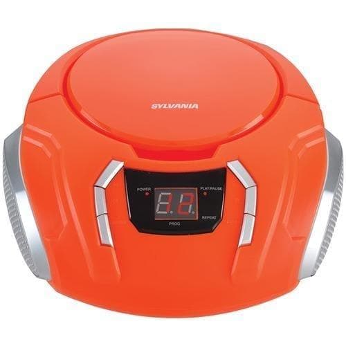  Sylvania Tragbarer CD-Player mit AM- und FM-Radio (orange) (1 Stück) 