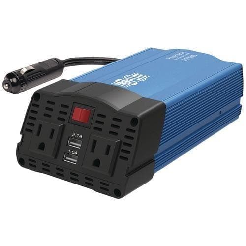  Tripp Lite 375-Watt-kontinuierlicher Powerverter Ultrakompakter Auto-Wechselrichter mit USB & amp; Batteriekabel (Packung mit 1 Stück) 