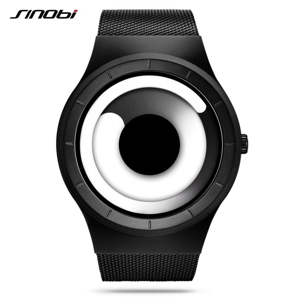  Unique Vortex Concept Uhr Herren Modern Trend Sport Schwarze Armbanduhren 