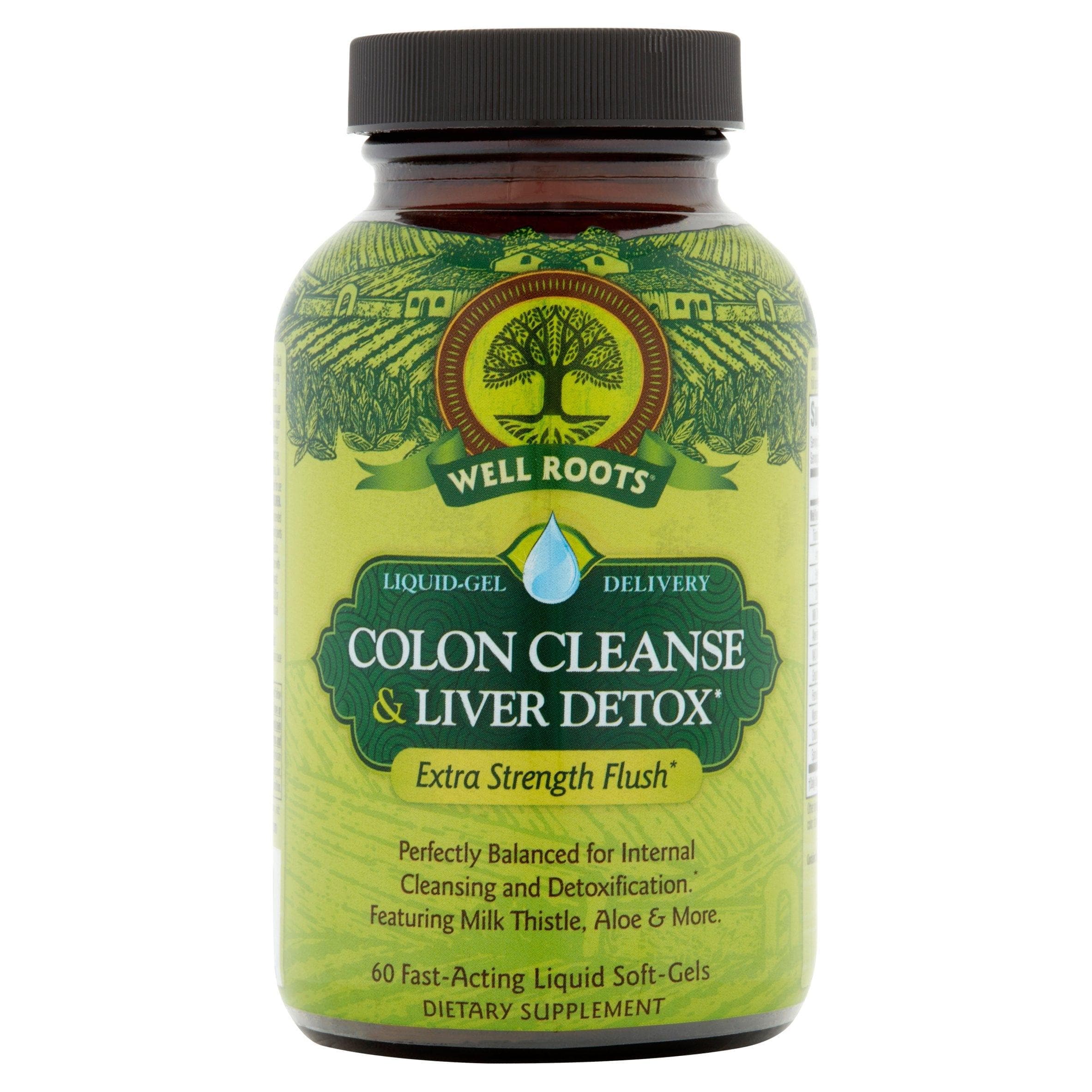  Well Roots Colon Cleanse & Liver Detox Liquid Weichkapseln, 60 Ct 