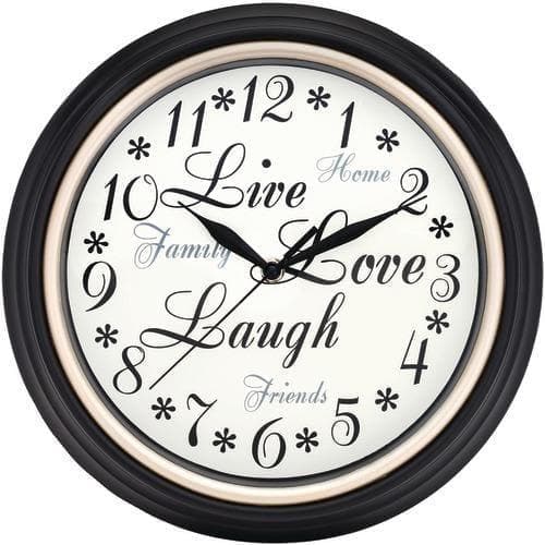  Westclox 12" Runde Live Love Laugh Message Uhr (Packung mit 1 Stück) 