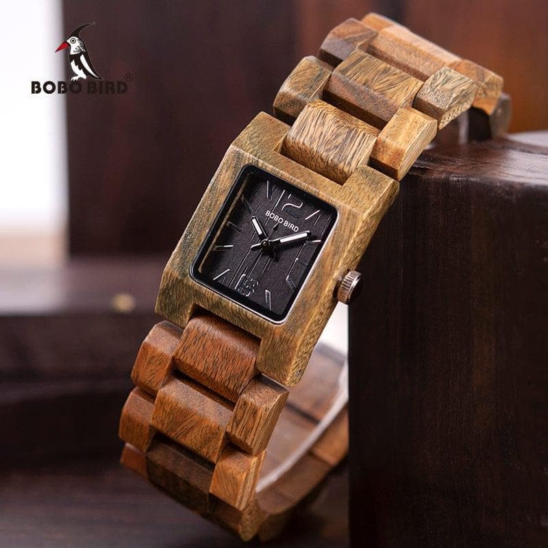  Frauen Quarzuhren Damen Holz Armbanduhr Bestes Geschenk für Freundin Geburtstagsgeschenk relogio feminino L-S02 