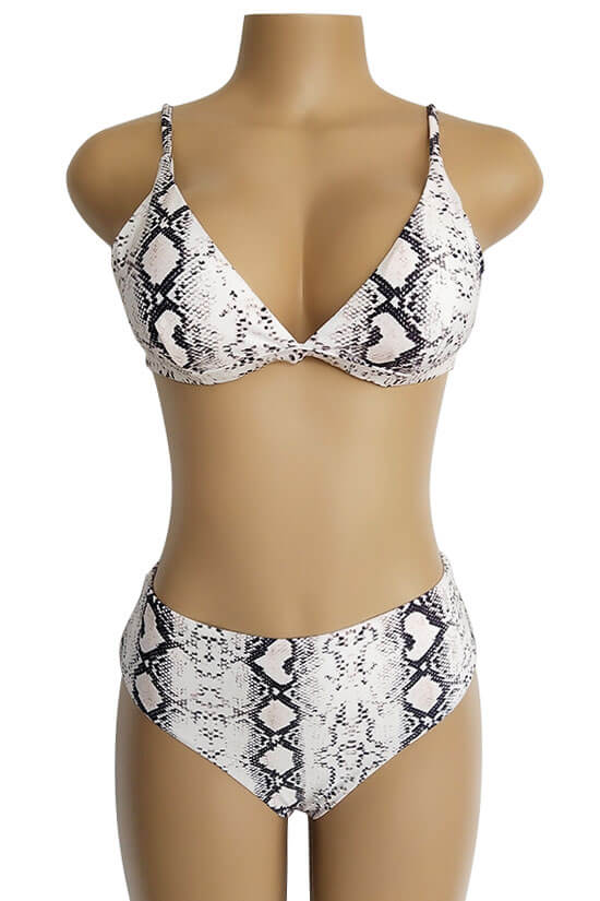 snake print bikinis