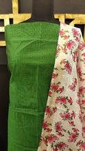 Green and pink color combination slub chanderi salwar set | SS472