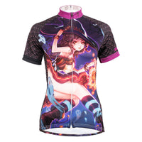 ILPALADINO Animation Game Character Girl Lovely Witch Woman's Short-Sleeve Cycling Jersey Summer Biking Wear Breathable Outdoor Sports Gear Leisure Biking T-shirt Sports Clothes NO.581 -  Cycling Apparel, Cycling Accessories | BestForCycling.com 