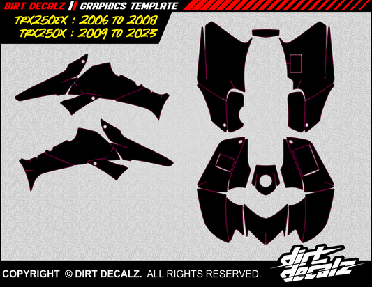 Template Yamaha 125 / 250 Raptor (All Years) Vector