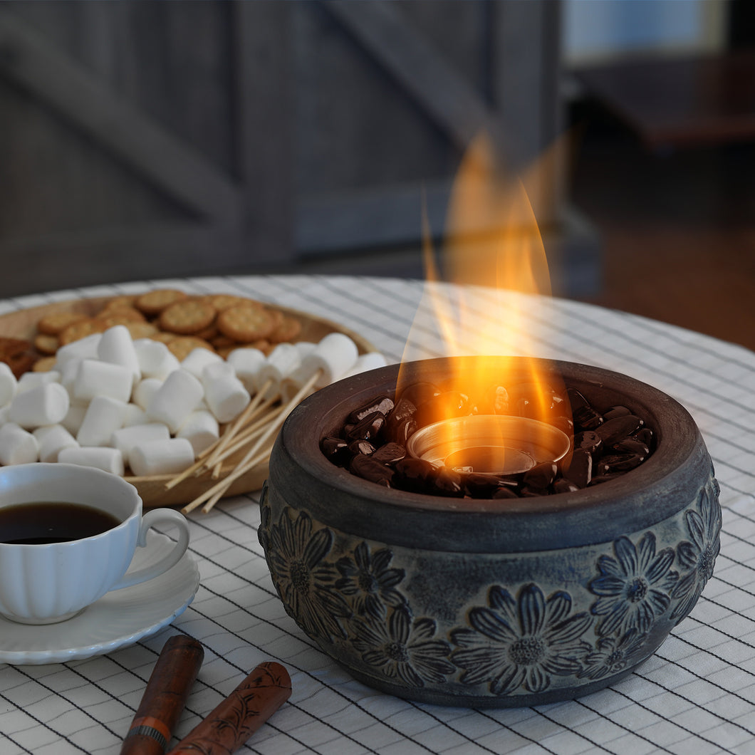 cement tabletop fire pit