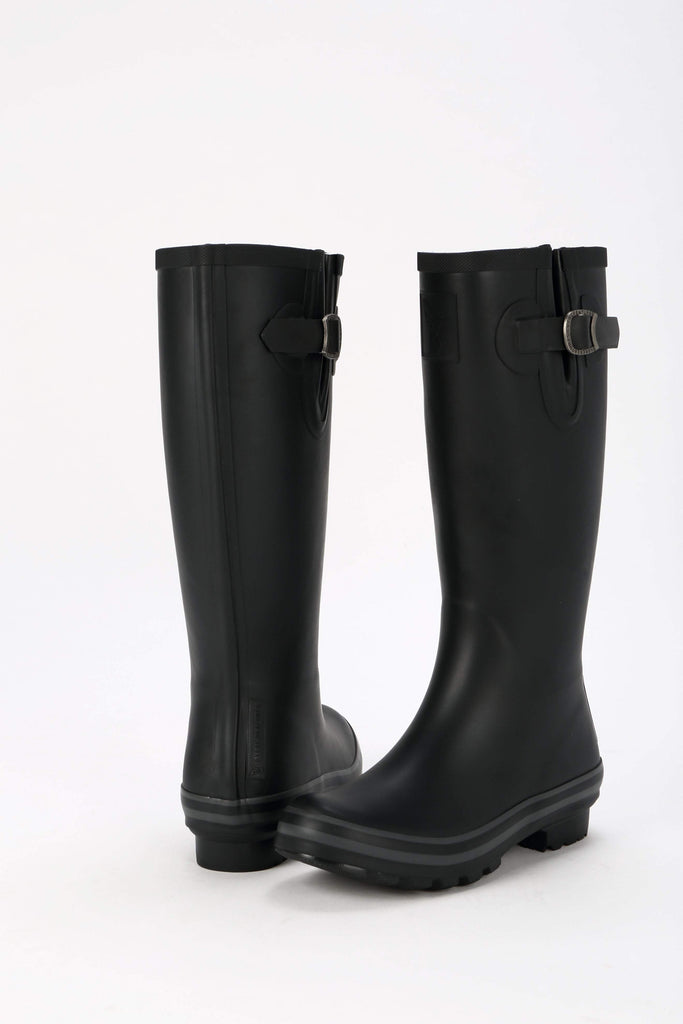 plain black wellies