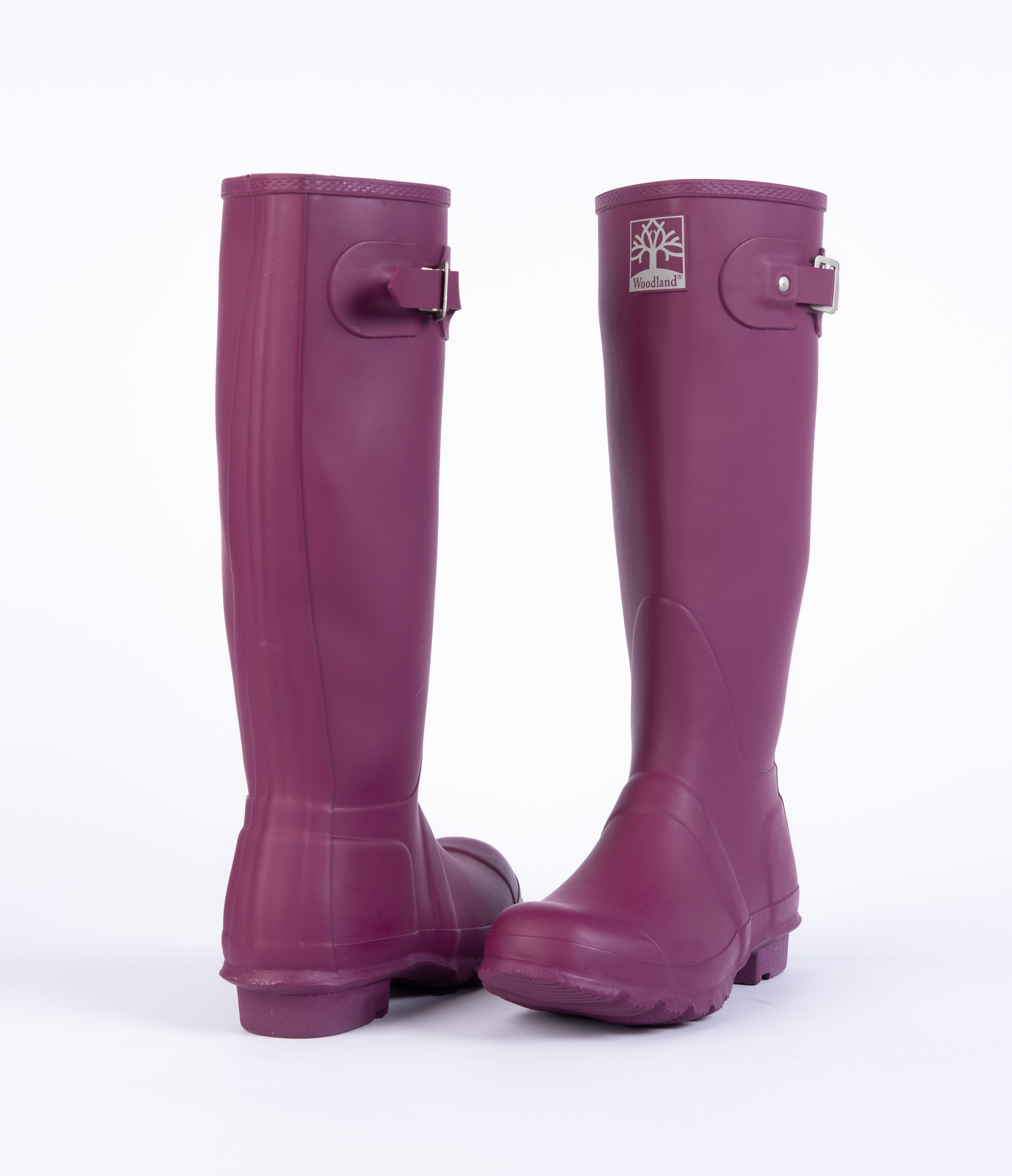 Woodland Womens Plain Dark Violet Tall Wellington Boots | Woodland- Evercreatures® Official