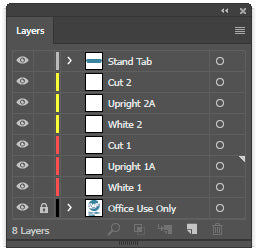 Wooden Standee Layers Illustrator