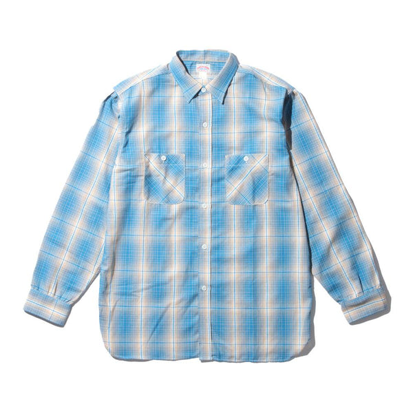 The Real McCoy's 8HU Ombre Check Summer Flannel Shirt Pink