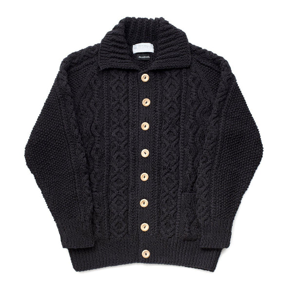 Allevol x Inverallan Cable Knit Crew 1A Black – Clutch Cafe