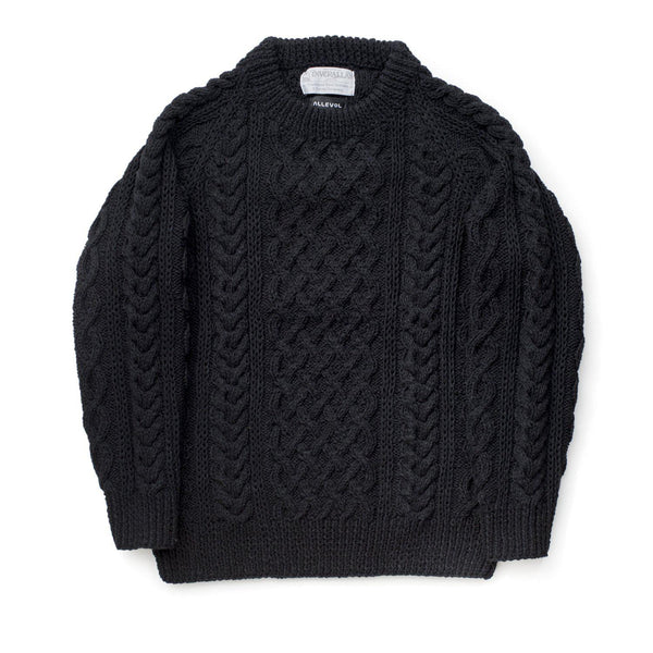 Allevol x Inverallan Cable Knit Crew 1A Indigo – Clutch Cafe