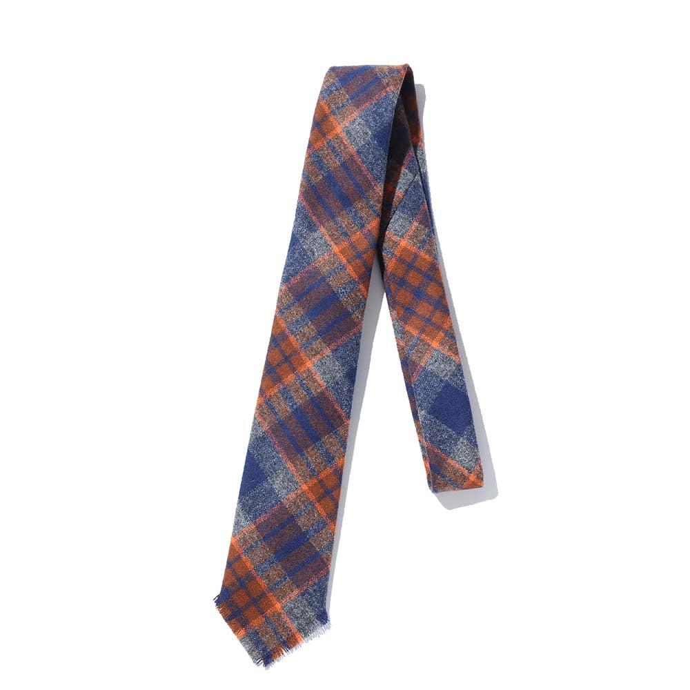 ANATOMICA HAND FRINGE TIE WOOL CHECK 2本-