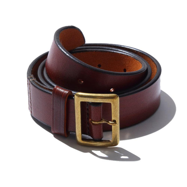 Belafonte Ragtime Leather Garrison Belt (30mm) Black x Brass 