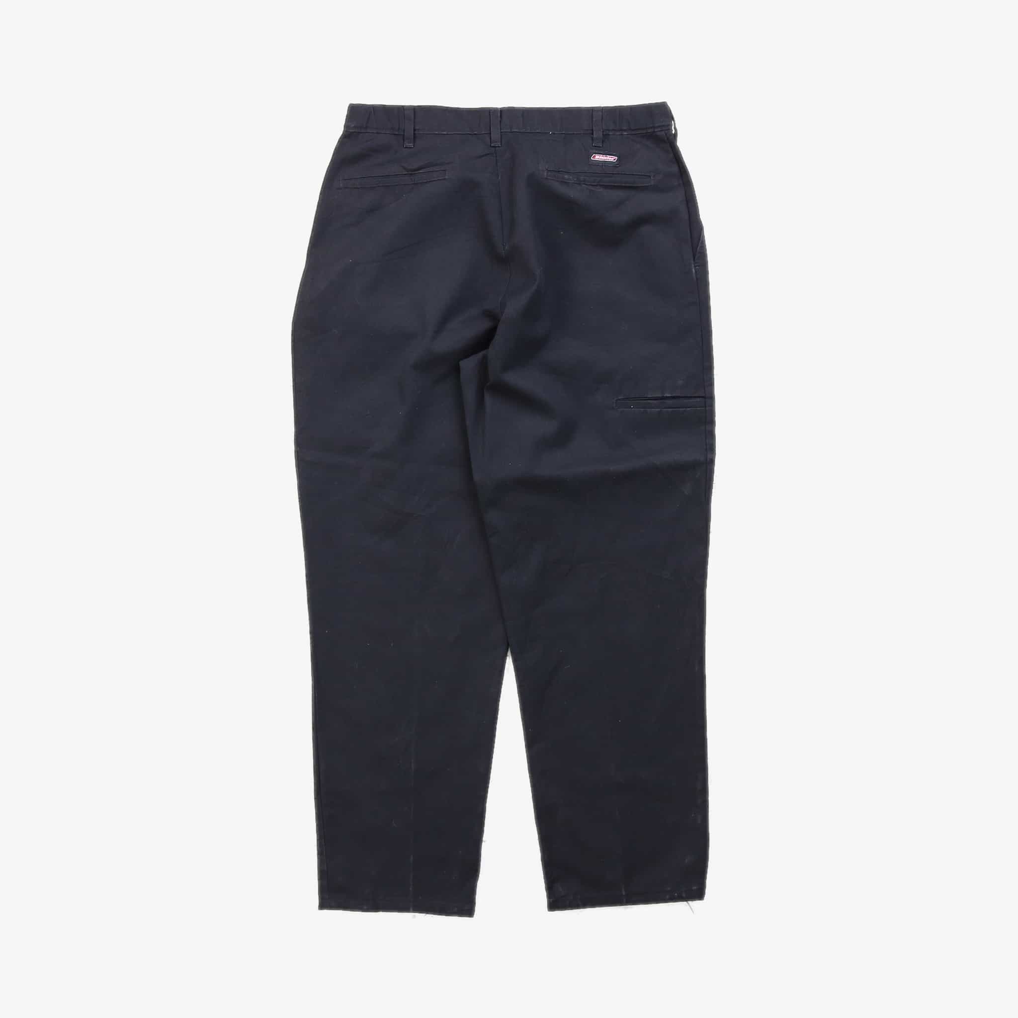 Image of Pleated Work Trousers - Black - 36/30