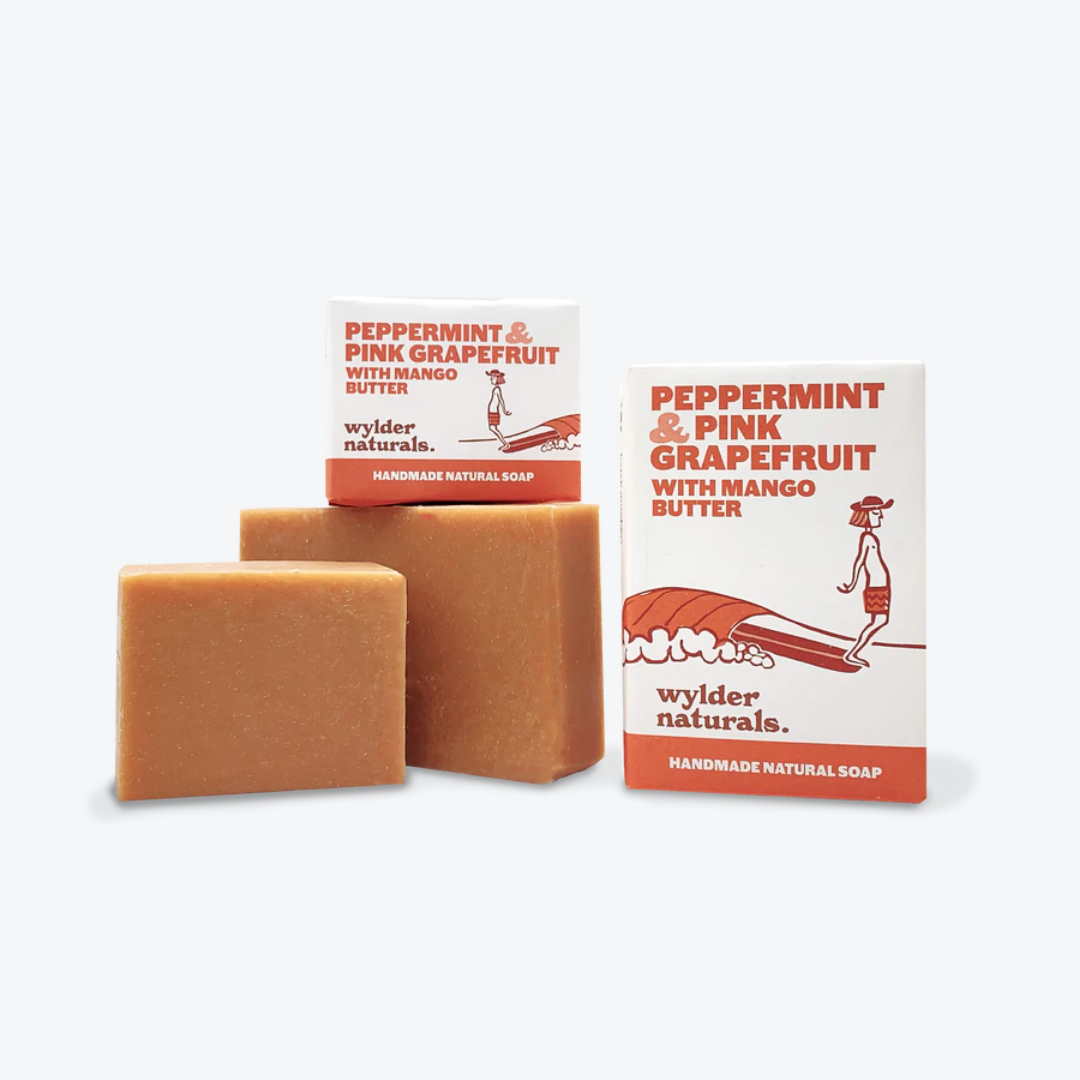 image of Natural Soap - Peppermint & Pink Grapefruit with Mango Butter