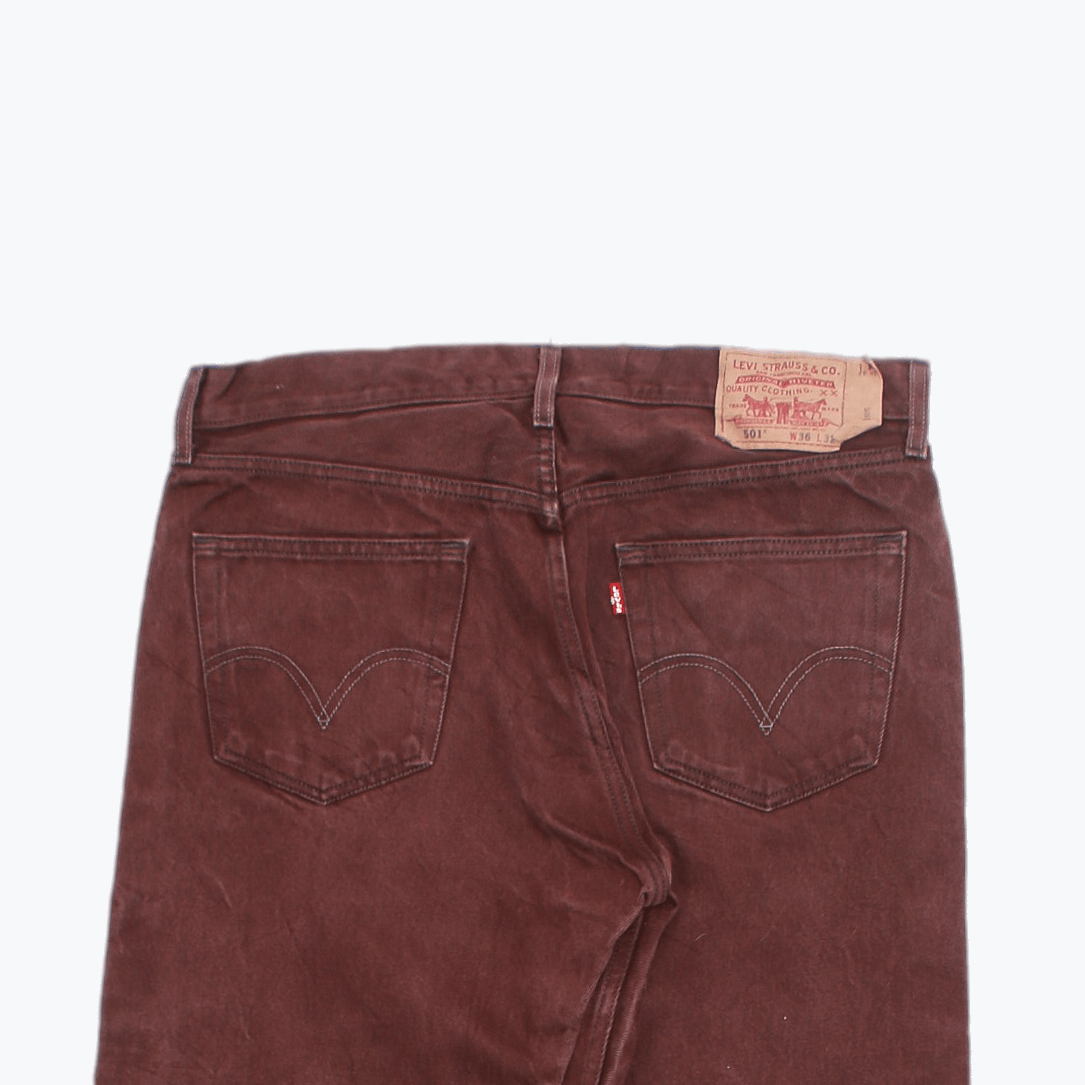 Vintage Levi's 501 Jeans - Maroon - 36