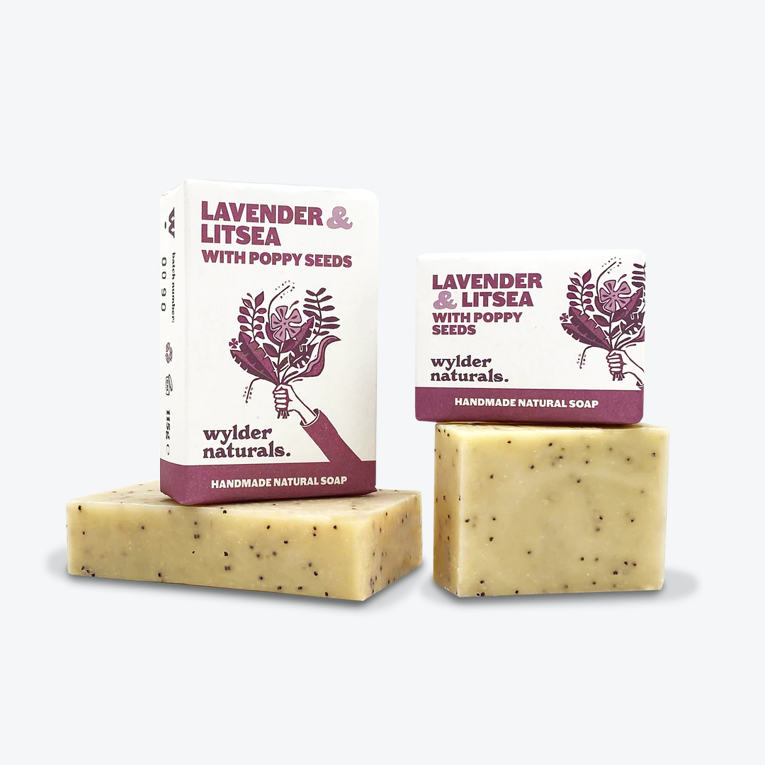 image of Natural Soap - Lavender & Litsea with Poppy Seeds