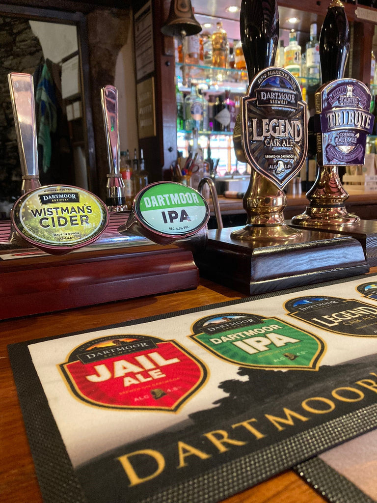Beers on the bar at the Whitchurch Inn