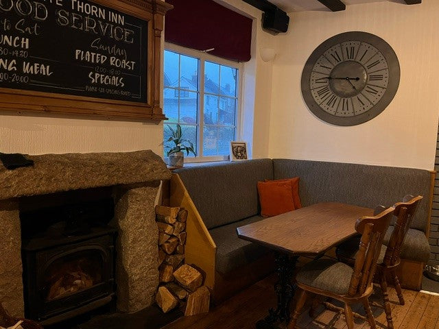 Cosy table at the White Thorn Inn