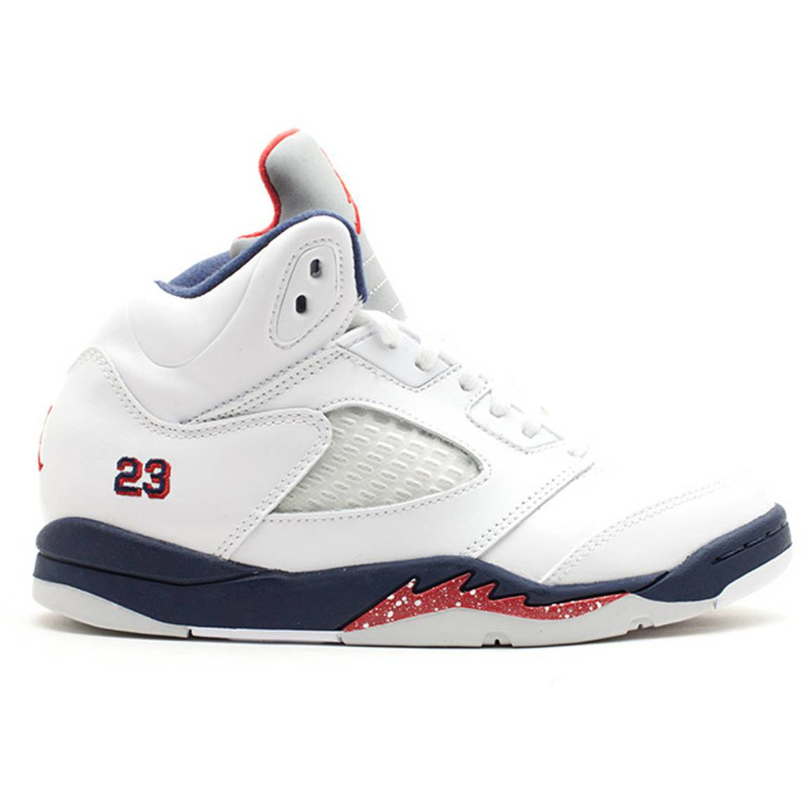 Red and white jordan 5s online