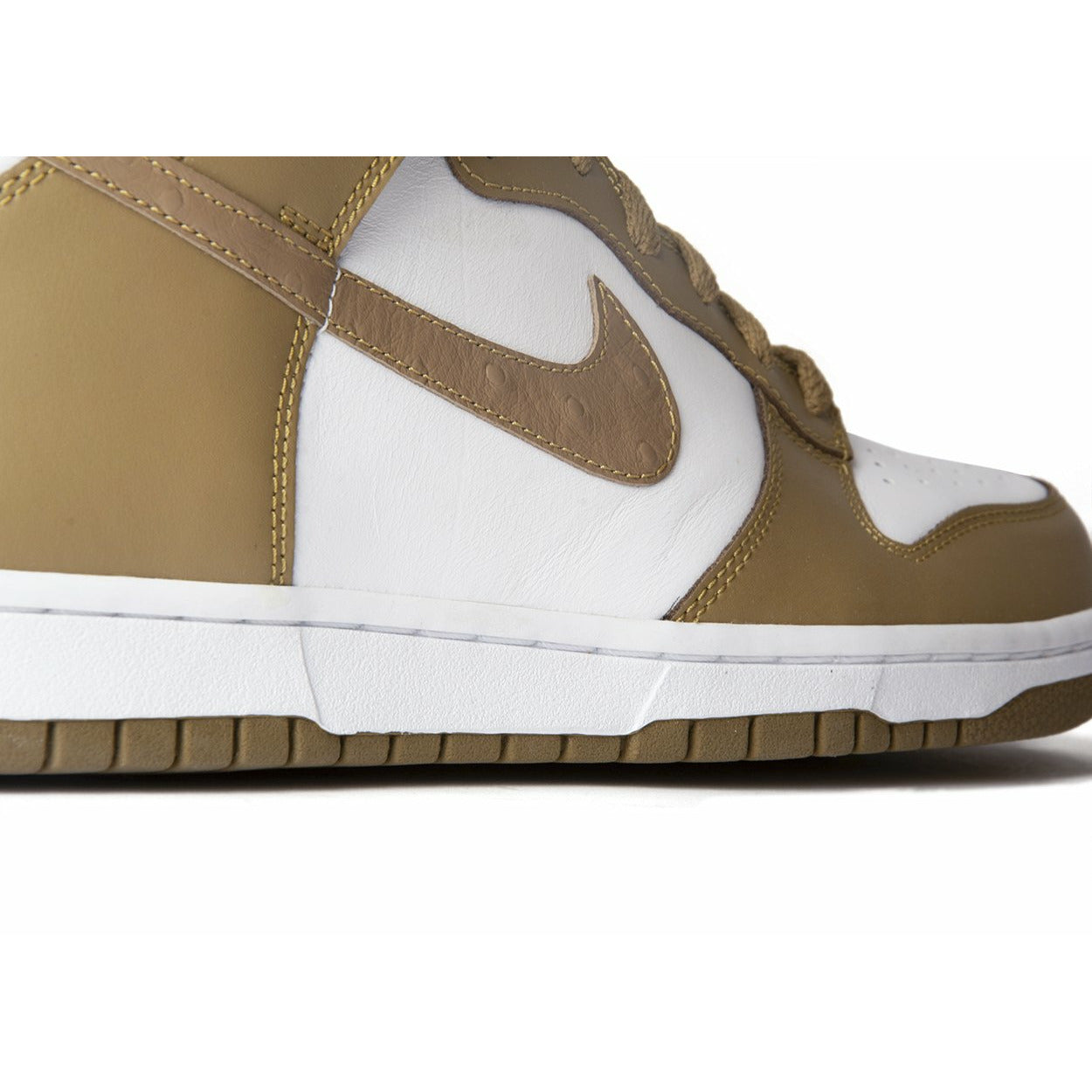 nike dunk high white brown kelp