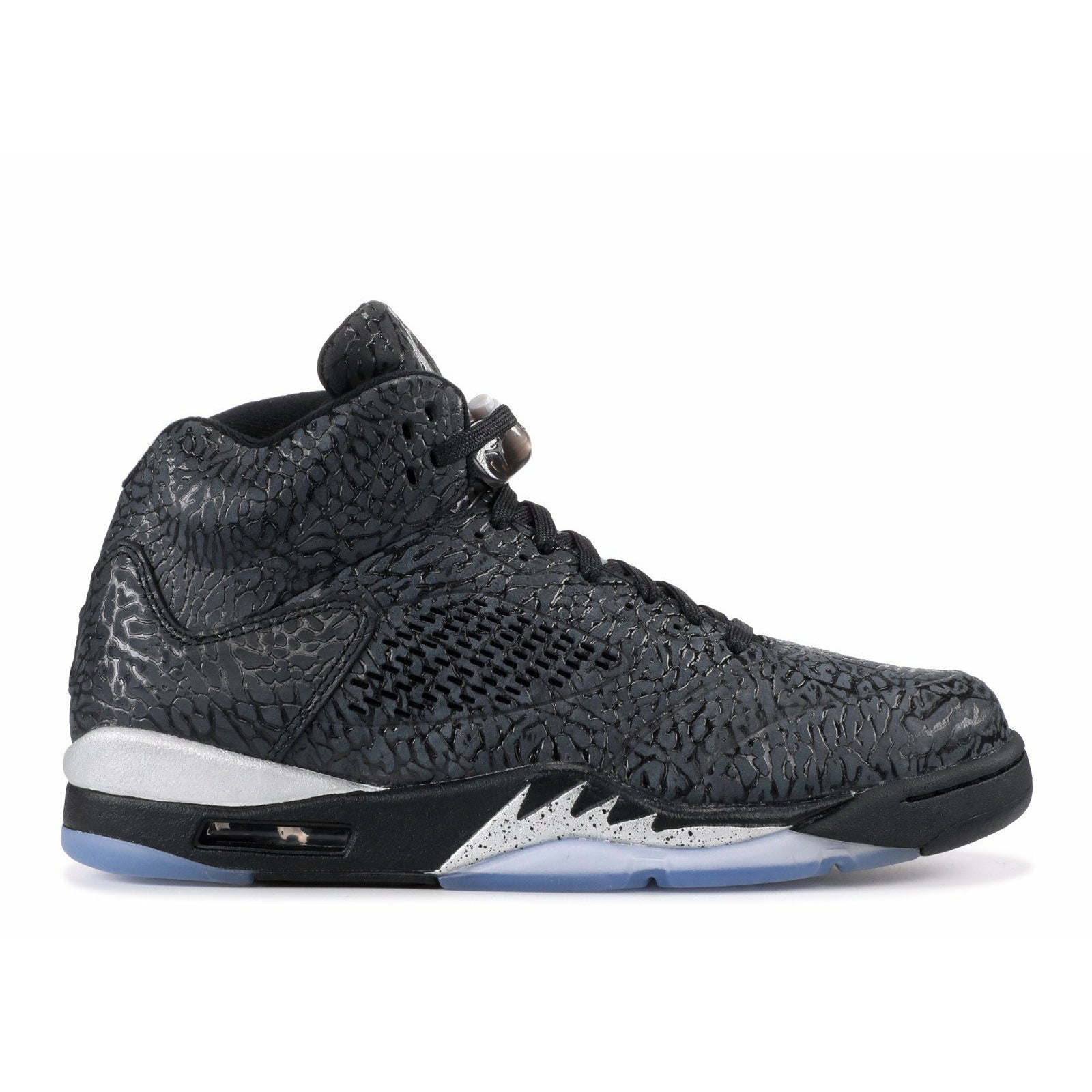 jordan 5 black and silver