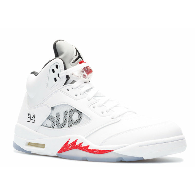 white supreme jordan 5