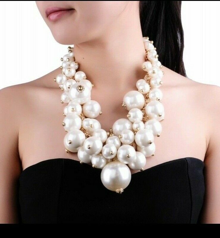 large chunky pearl necklace