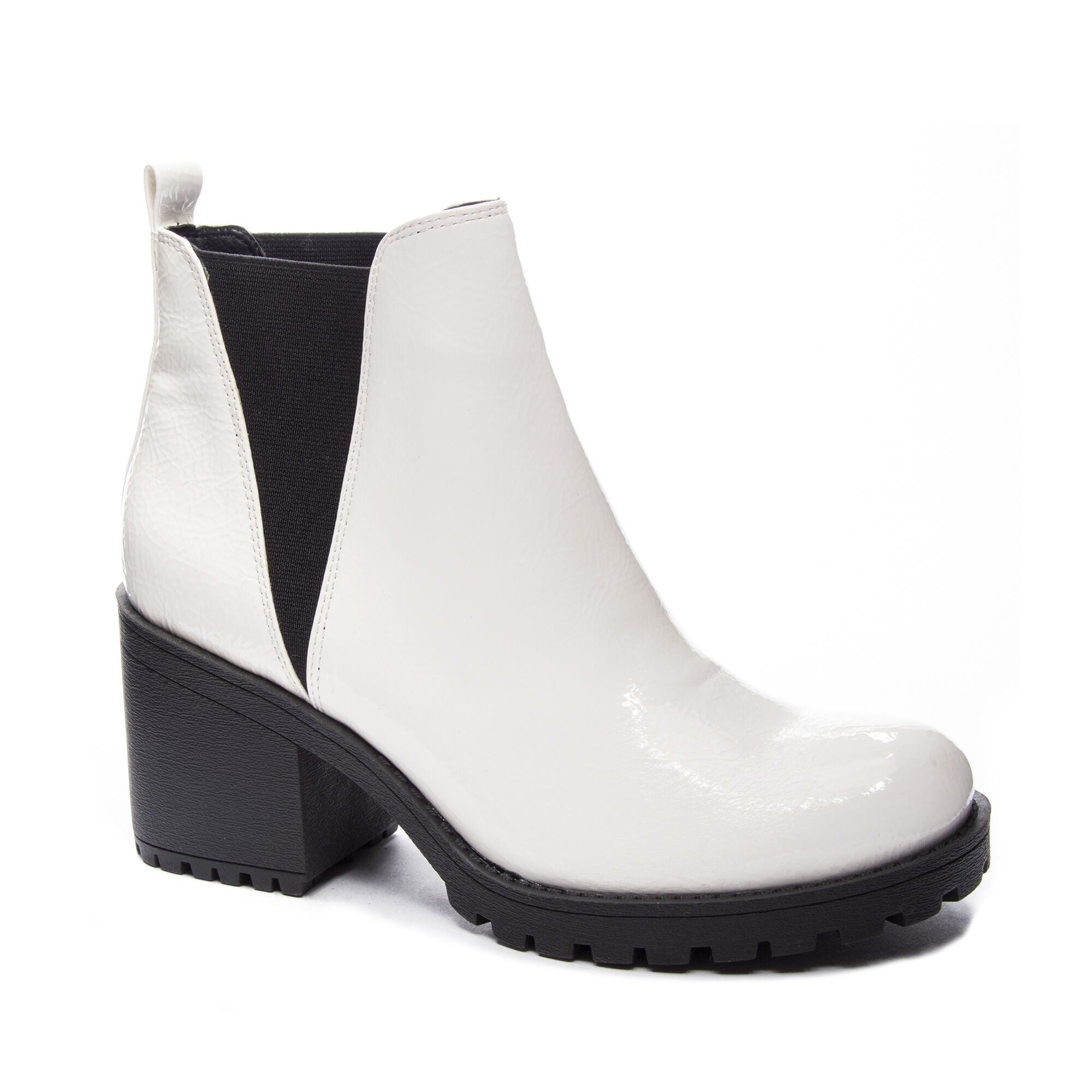 White Patent Lisbon Bootie